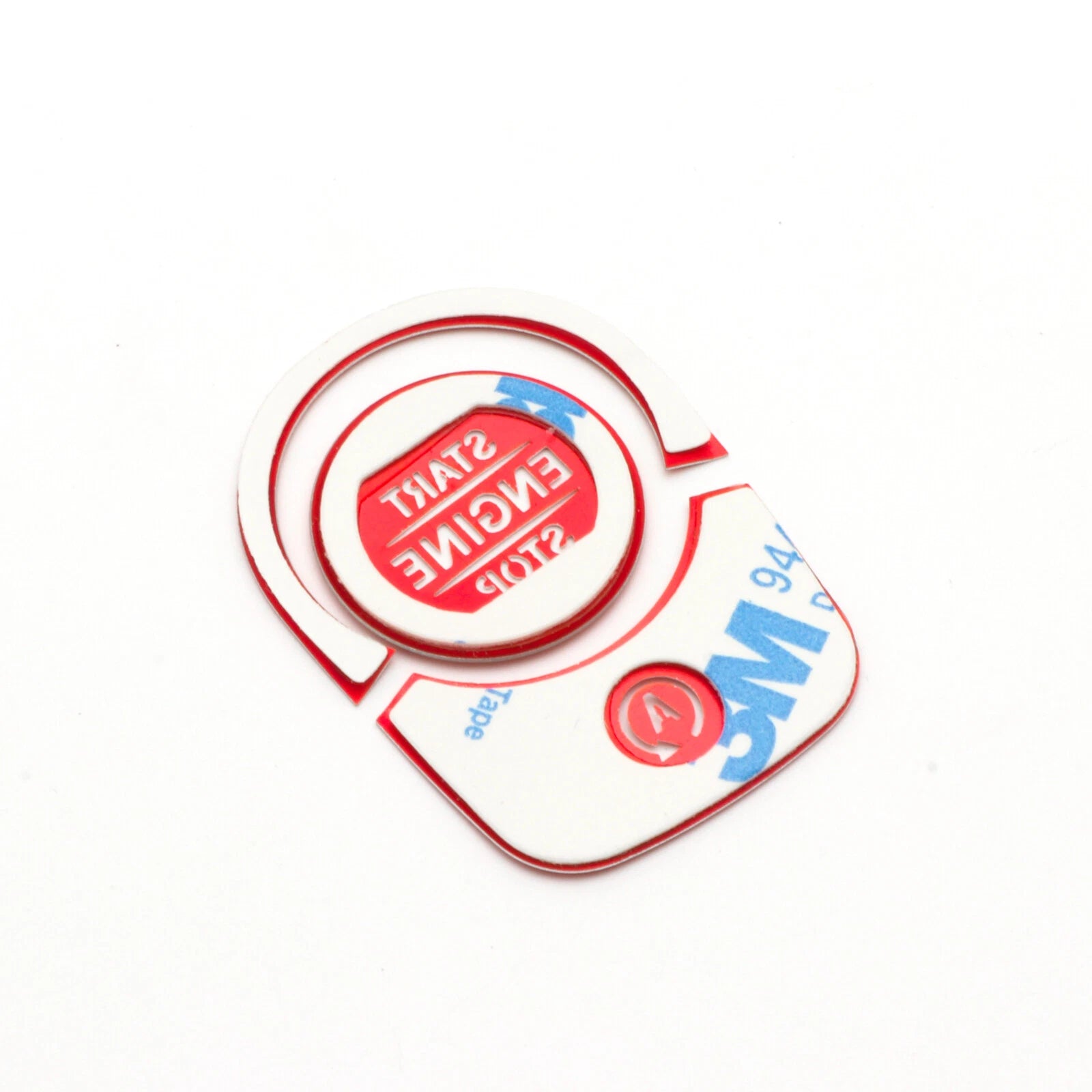 Red Aluminum Go Engine Start Push Button Trim Sticker for Mercedes (2013-2022)