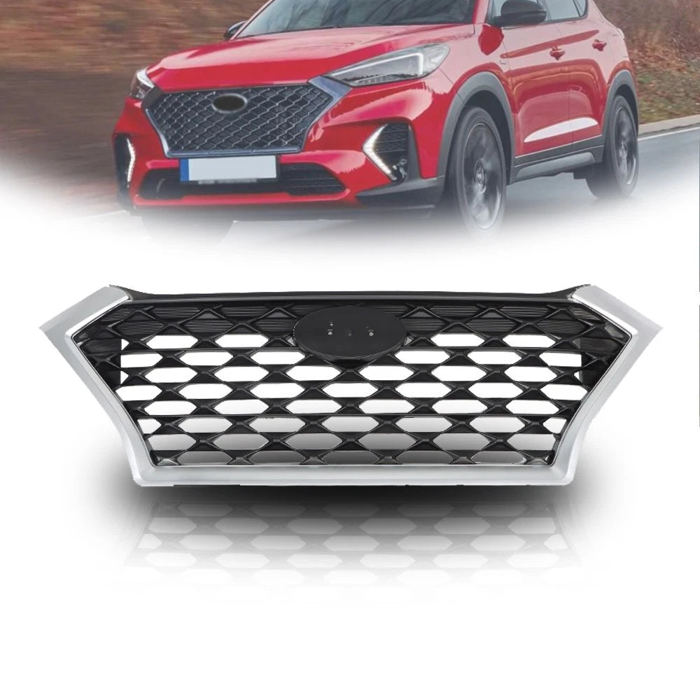 Front Grille Bumper for Hyundai Tucson (2019–2021) Black Replacement