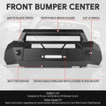 Steel Front Bumper for Toyota Tacoma (2016–2023) Matte Black Factory Style