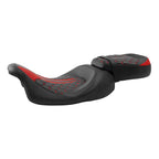Driver & Passenger Seat for Harley Electra Glide (2009–2023) Black Red