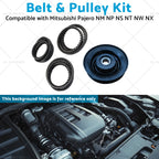 Belt & Pulley Kit for Mitsubishi Pajero NM NP NS NT NW NX 3.2L (2000–2006) WBPK91N