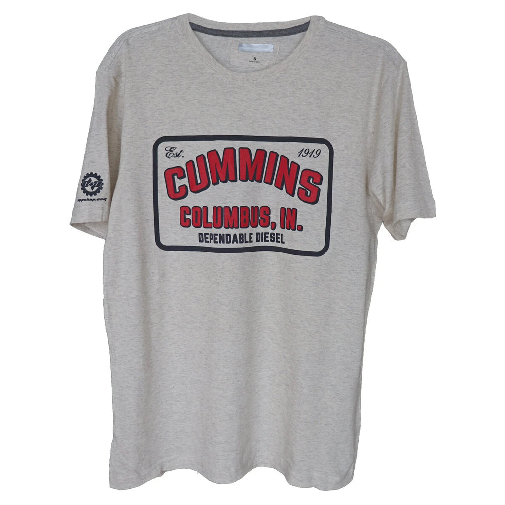 Soft Oatmeal Hoodie or T-Shirt for Cummins Dependable Motors