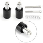 Set of 2 CNC Black 7/8" 22mm Handle Bar Ends Vibration Reducing Sliders