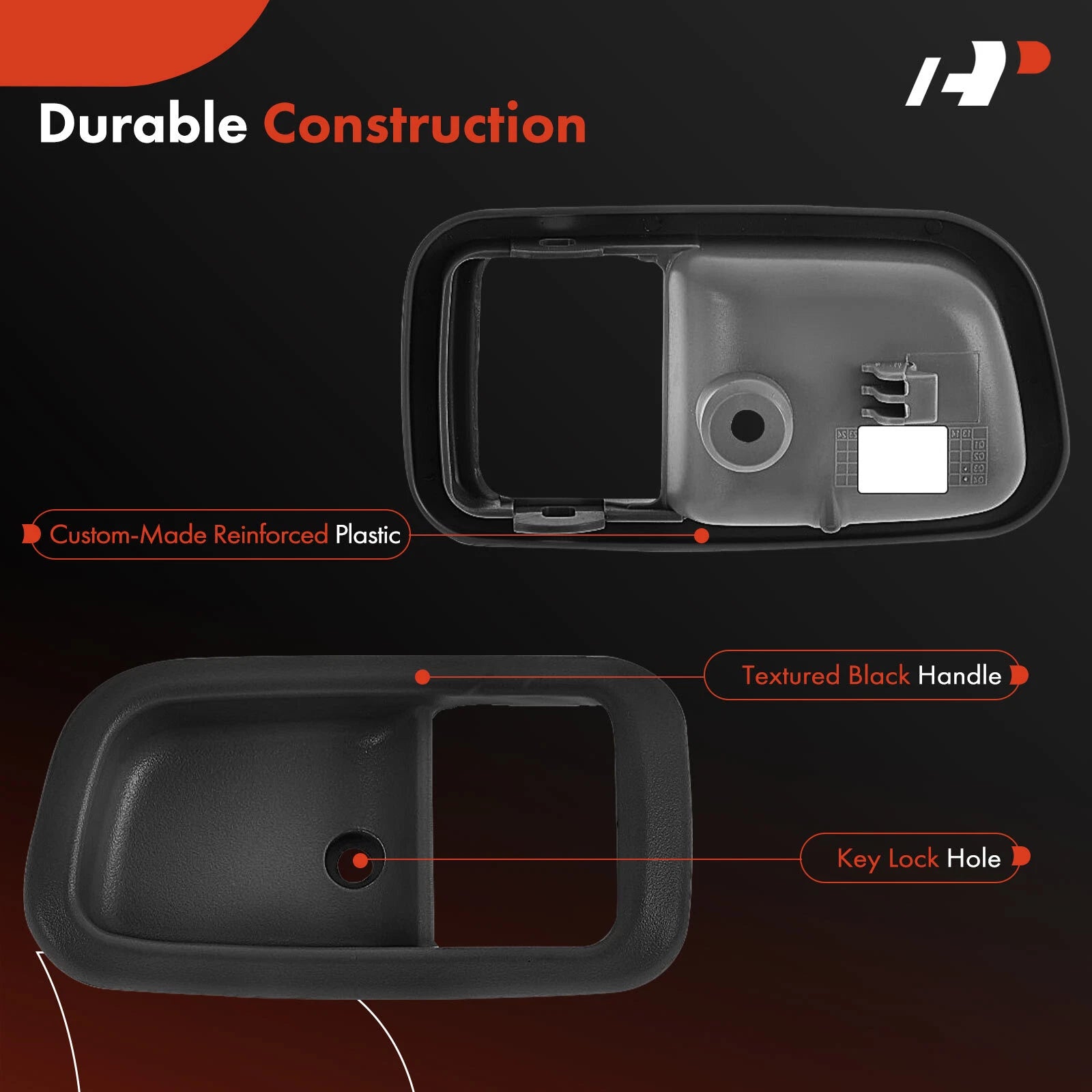 Front Left Gray Charcoal Interior Door Handle for Toyota Tundra (2000–2006)