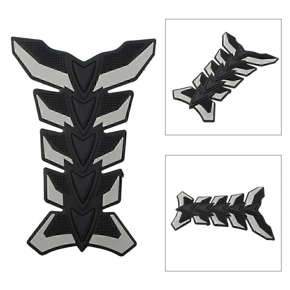 3D Fish Bone Gas Fuel Oil Tank Pad Decal Sticker for Universal Motorbike