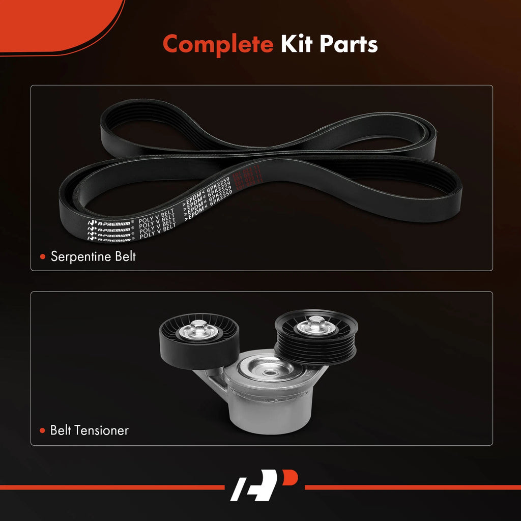 2X Serpentine Belt Drive Component Kit for Ram 1500 Jeep Grand Cherokee (2011–2021)