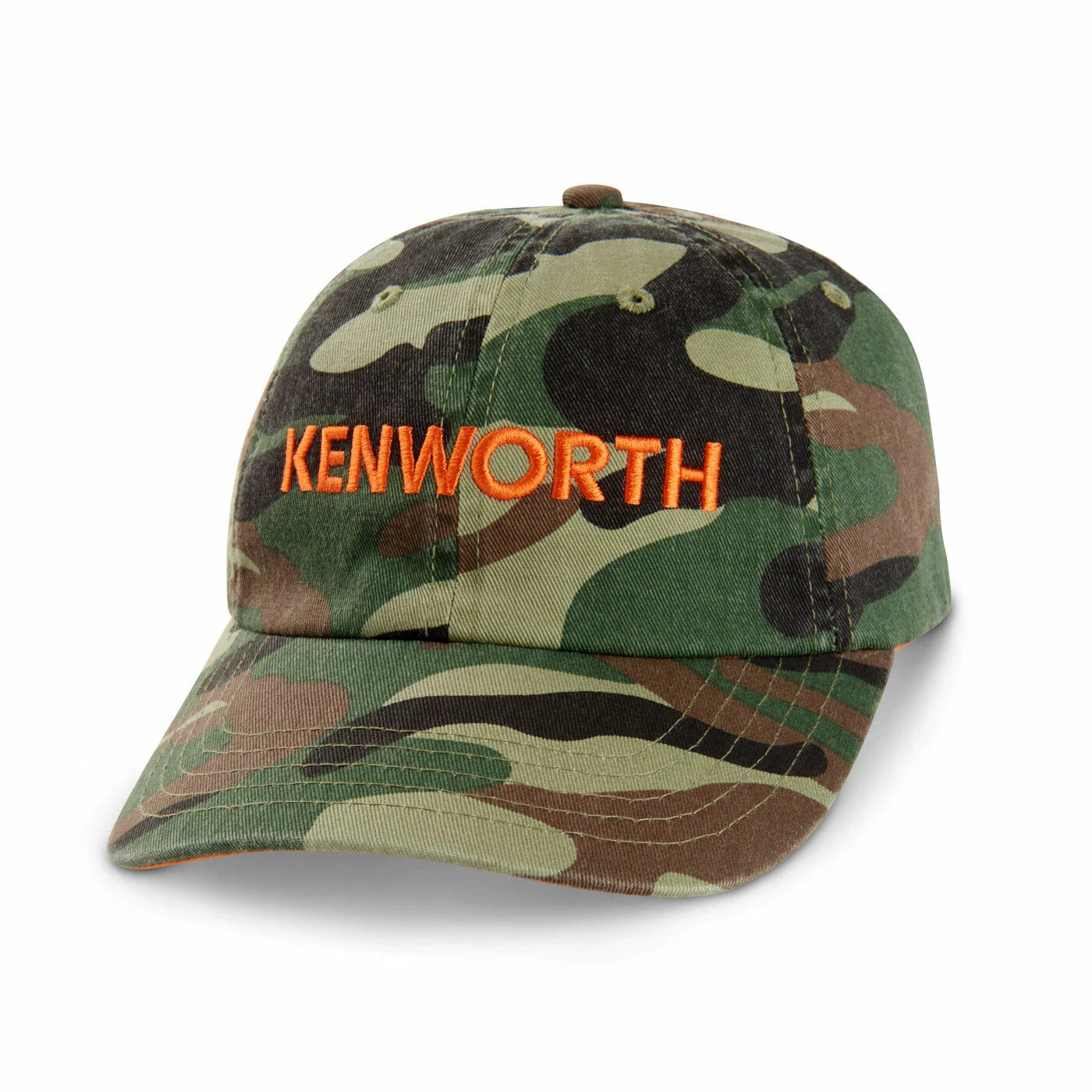 Kids Hat for Kenworth (Camo & Orange Underbill Snapback)