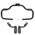 Matte Black Mustache Engine Guard Footpegs for Harley Softail (2000–2017)
