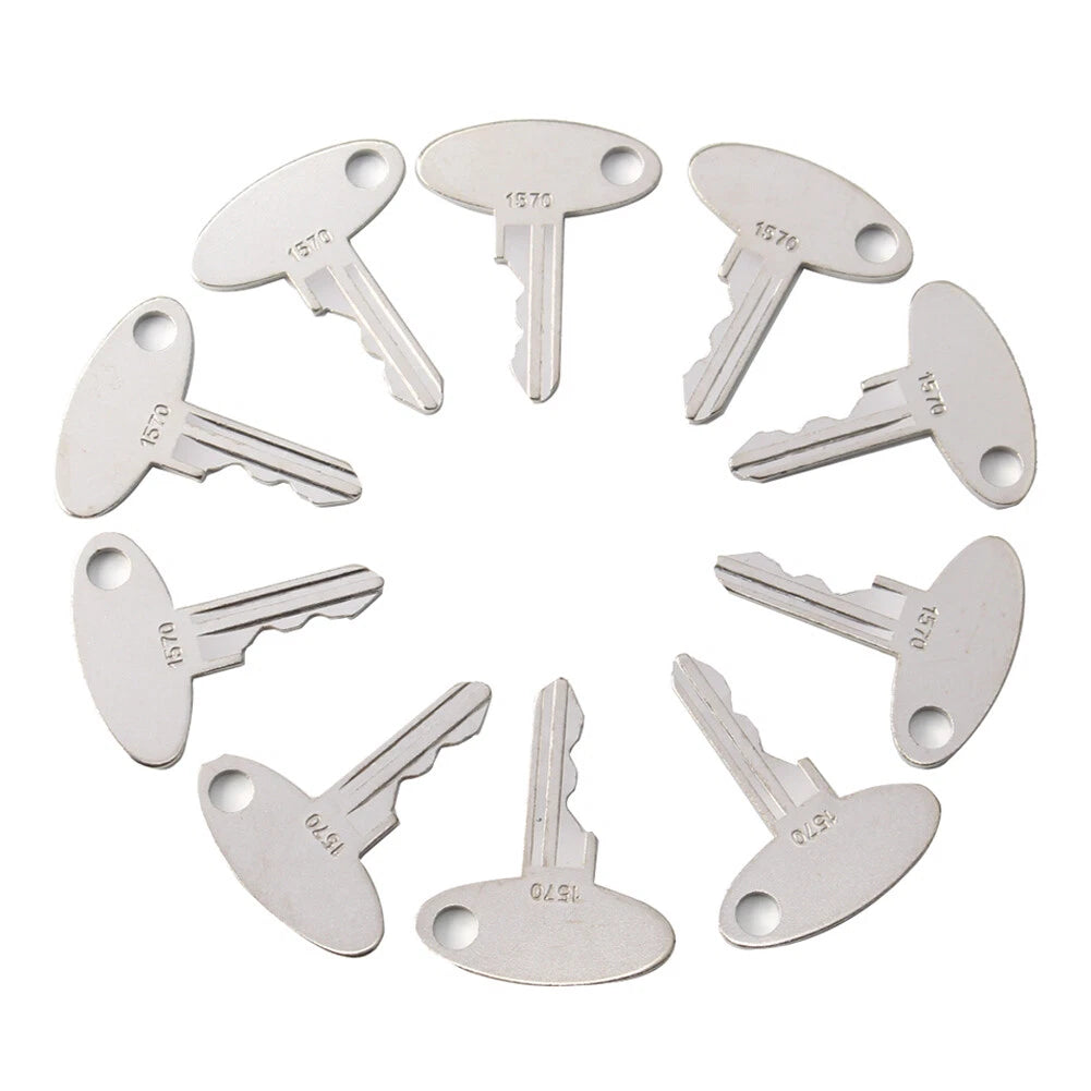 10 Pcs Ignition Key for Ford Tractor (Fits Metakl 1570)