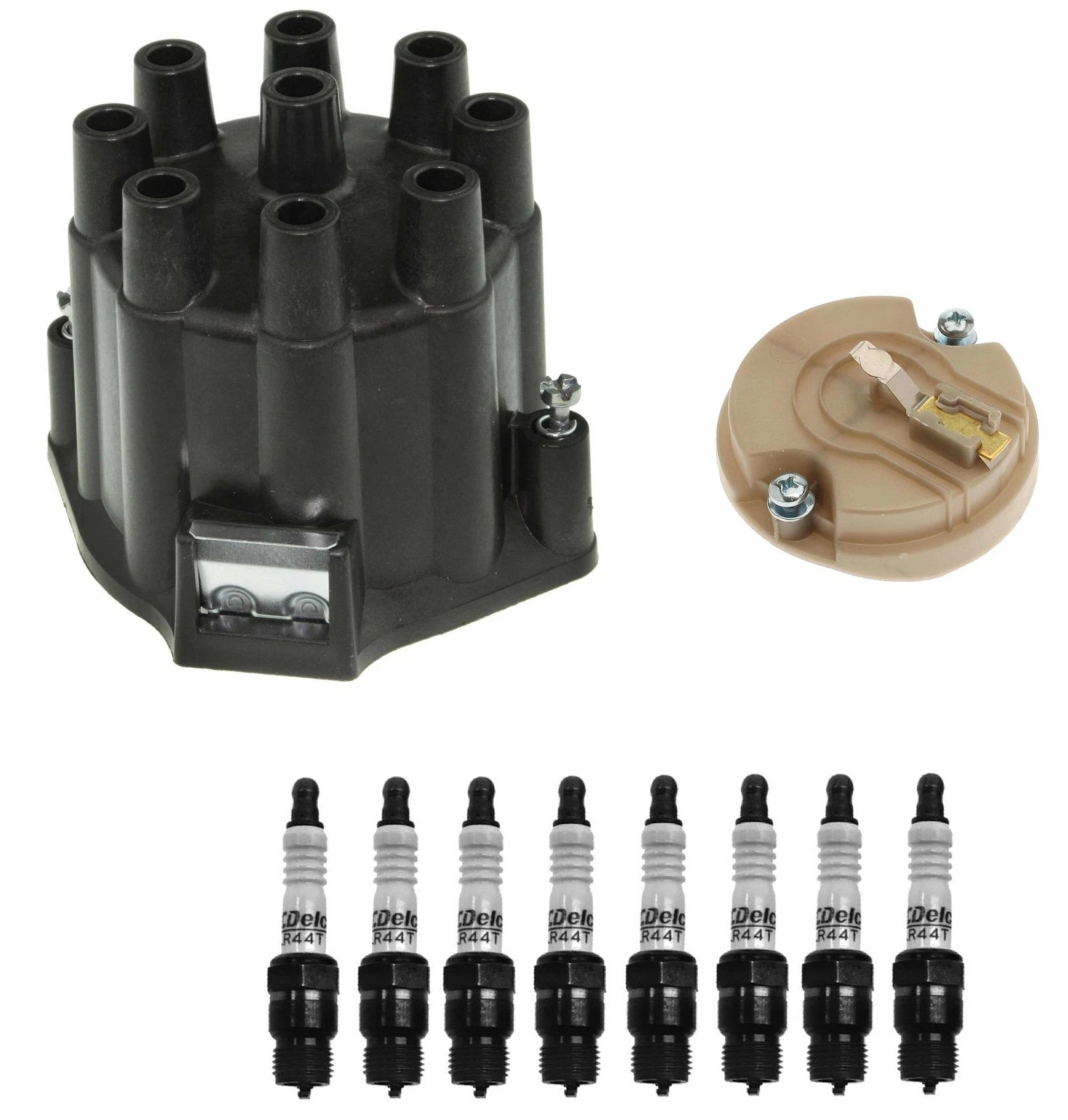 ACDelco Distributor Rotor Cap & Spark Plugs Kit for Chevy G20 Van (1974)