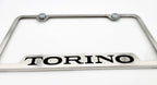 Brushed Notched Stainless License Plate Frame for Ford Torino (1968–1976)