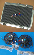 3 Row Aluminum Radiator for Holden Gemini 1975-1986 + Fans