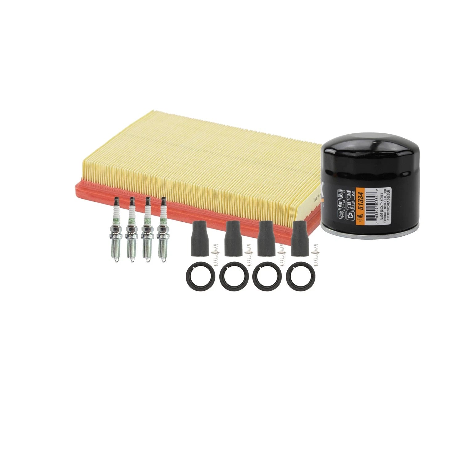 Tune Up Kit with 4 NGK Spark Plugs & Coil Boots for Kia Optima Rondo (2006–2013)