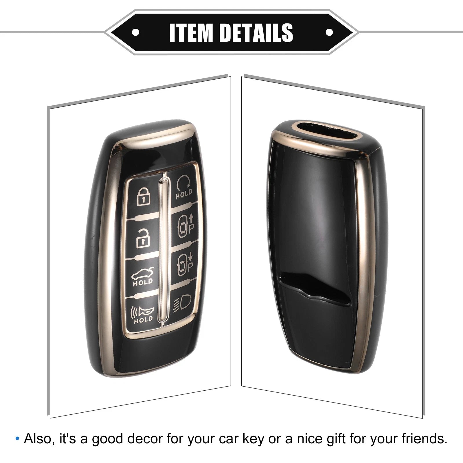 8 Buttons Key Fob Cover for Hyundai (Keyless Smart Fob)