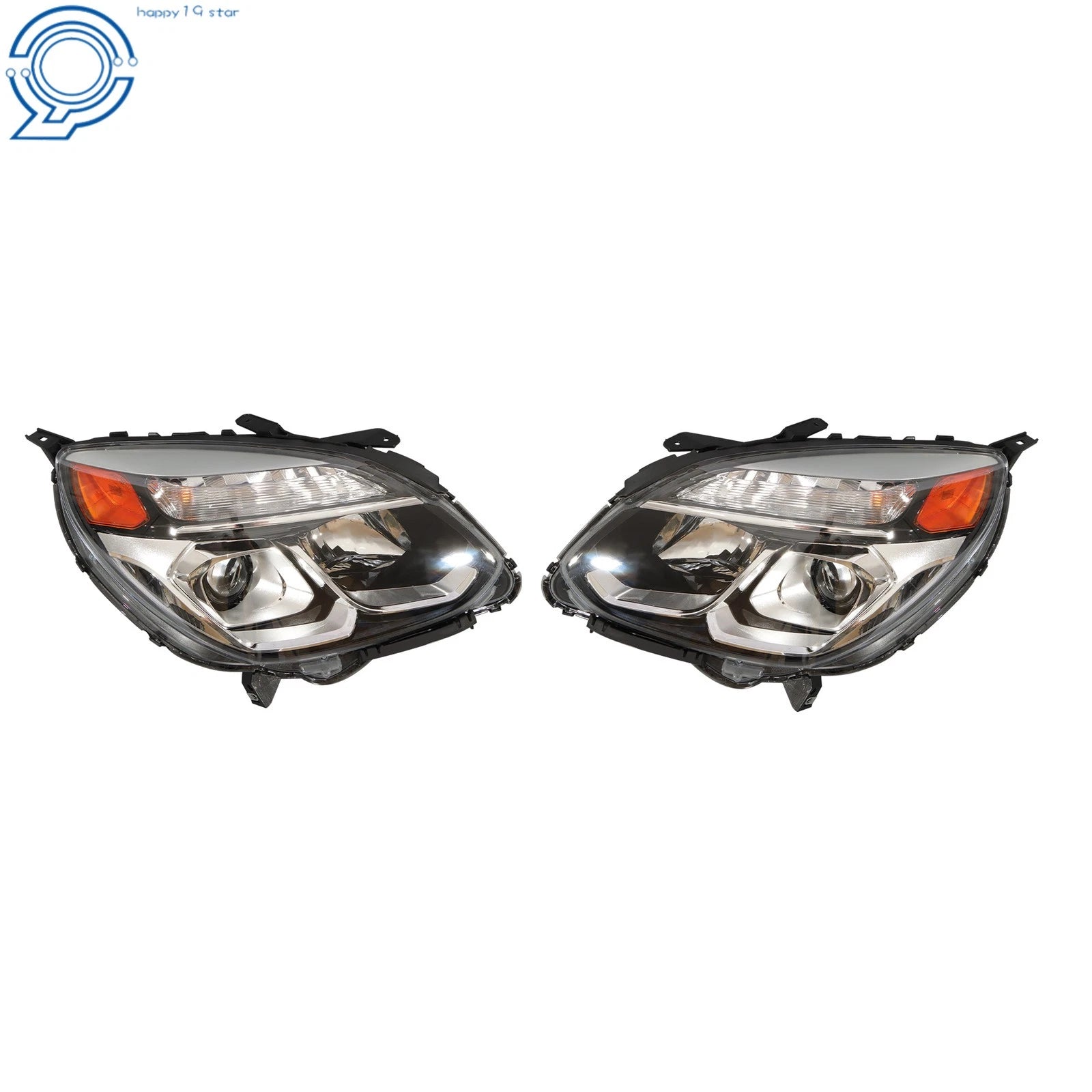 Set of 2 Halogen Projector Headlights for Chevy Equinox (2016–2017)