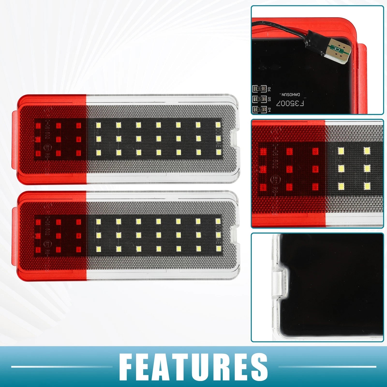 2X LED Door Light Reflector for Ford (F81Z-2523820-AA)