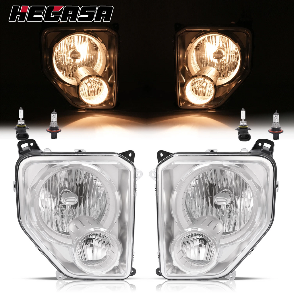 2X Headlights with Fog Lights for Jeep Liberty (2008–2012)