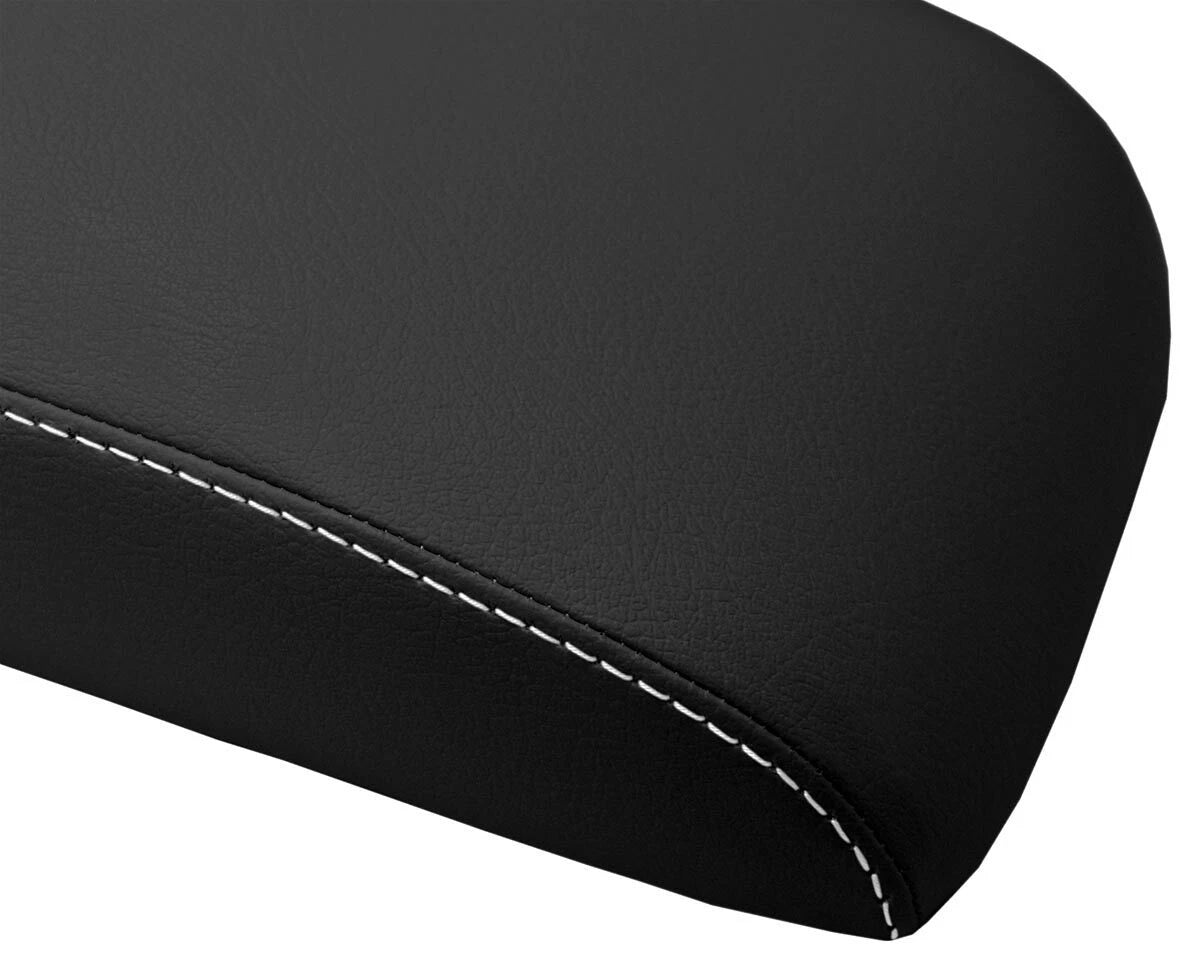 Leather Console Lid Armrest Cover for Honda Element (2007–2011) White Stitch