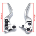 Chrome Skull Shorty Brake Clutch Levers for Harley XL/Dyna/Touring (1996–2007)