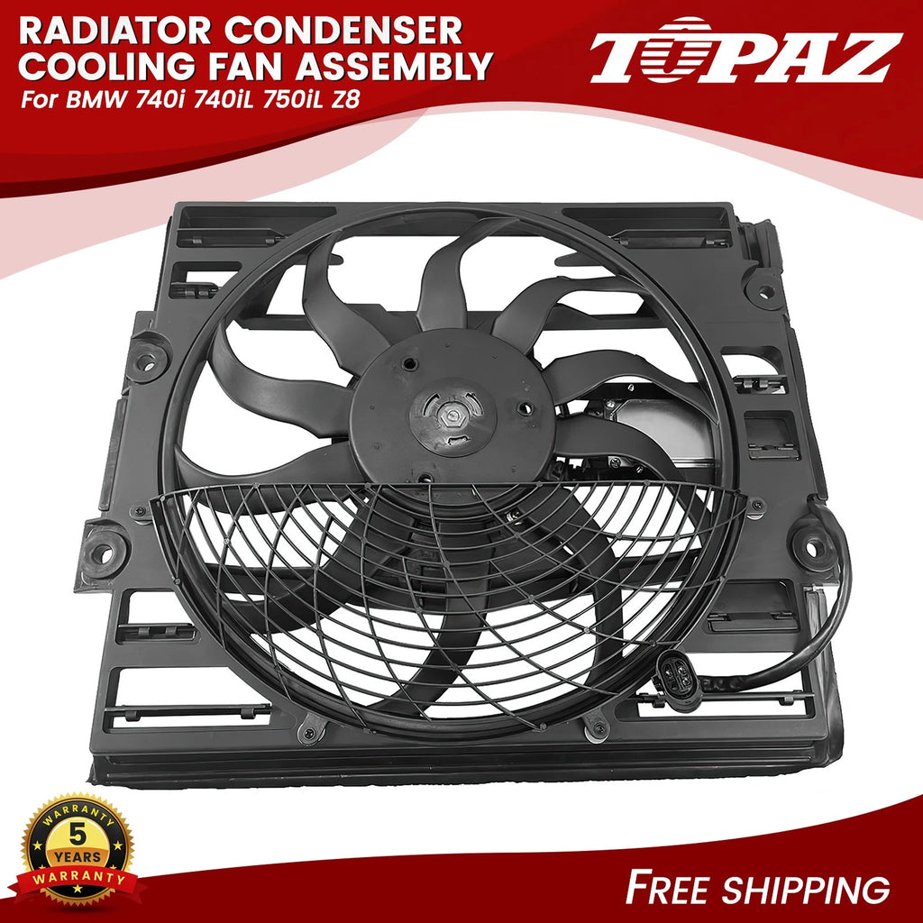 Cooling Fan Assembly for BMW 740i 740iL 750iL Z8 (1994–2003)