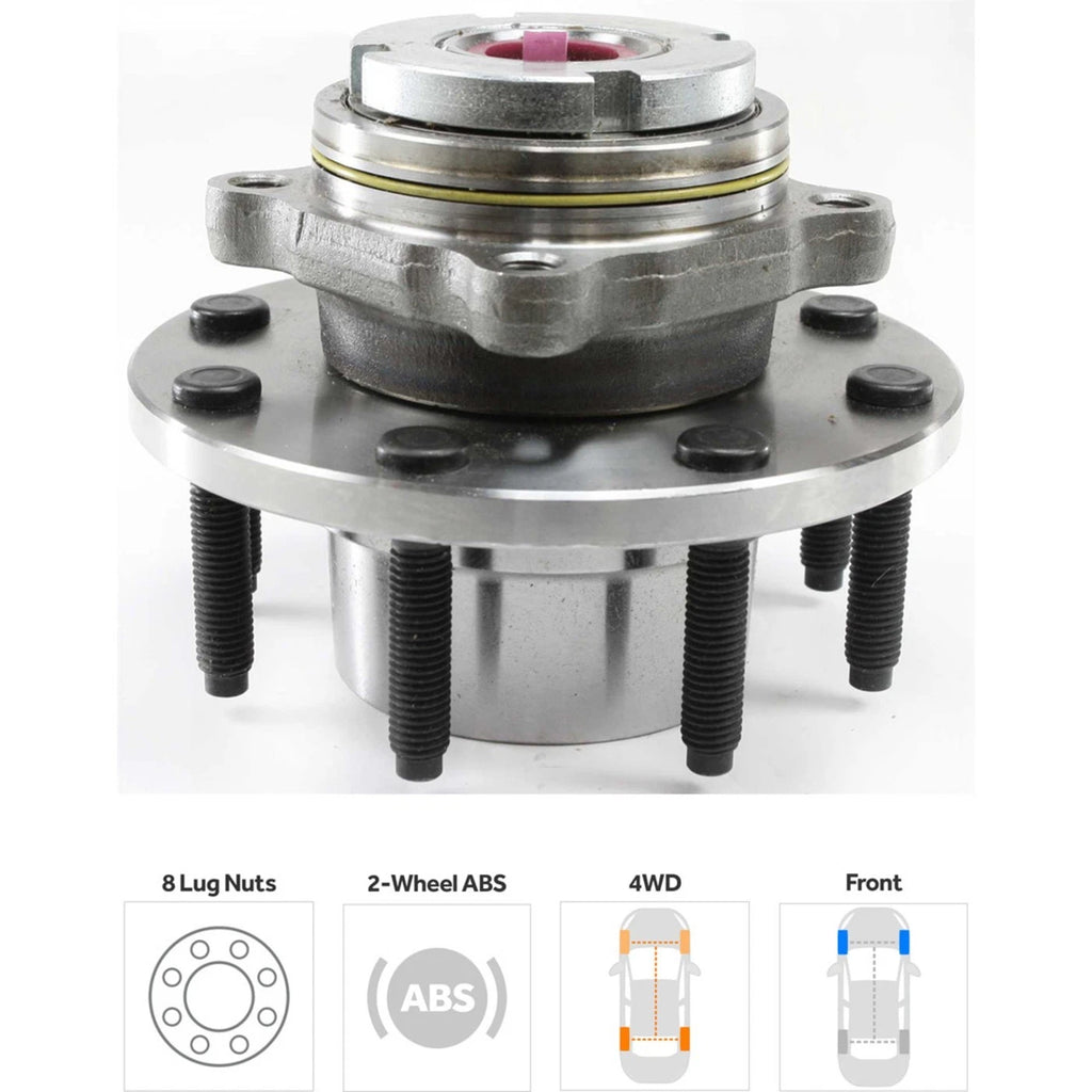 Set of 2 Wheel Hubs for Ford F-250 Super Duty 8 Lug 4WD (1999–2001)