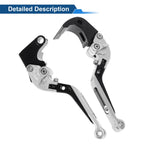 Adjustable Brake Clutch Lever for Honda CBR600RR (2003–2016) Silver Black