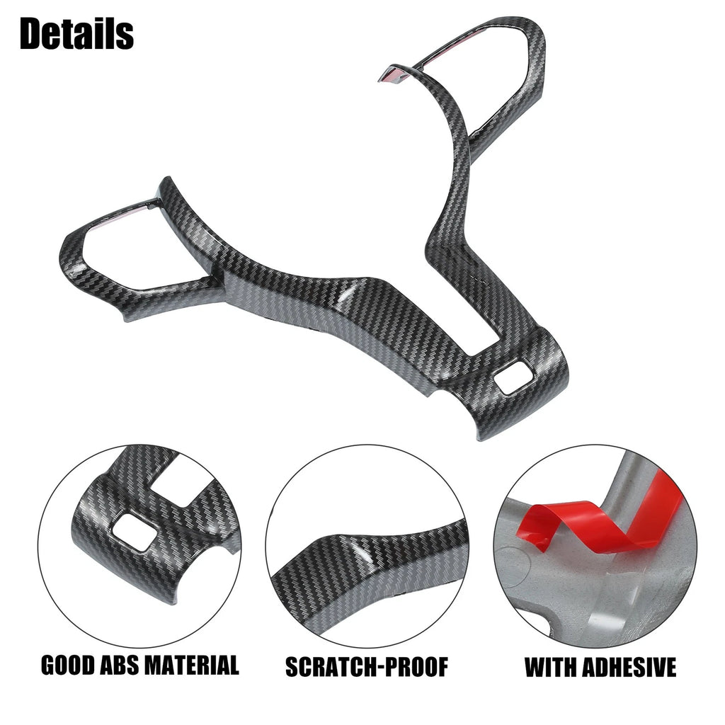 Steering Wheel Cover Trim for BMW F20 F21 (2012–2019) Carbon Fiber Black