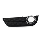 Left Front Bumper Fog Light Grille Cover w/ Chrome Ring for Audi A5 (2008-2011)