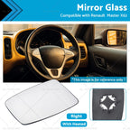 Right Mirror Glass for Renault Master X62 (2010–2019) Heated Convex