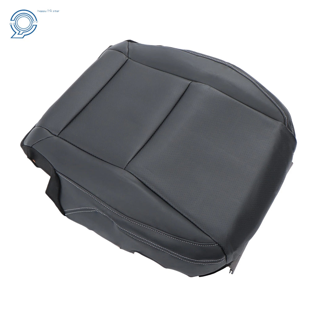 Black Leather Perforated Driver Bottom Seat Cover for Chevy Camaro (2010–2015)