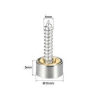 Set of 8 Mirror Screws for Stainless Steel Brushed