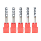 Set of 5 Carbide End Mills for Various Applications (2" Overall Length)