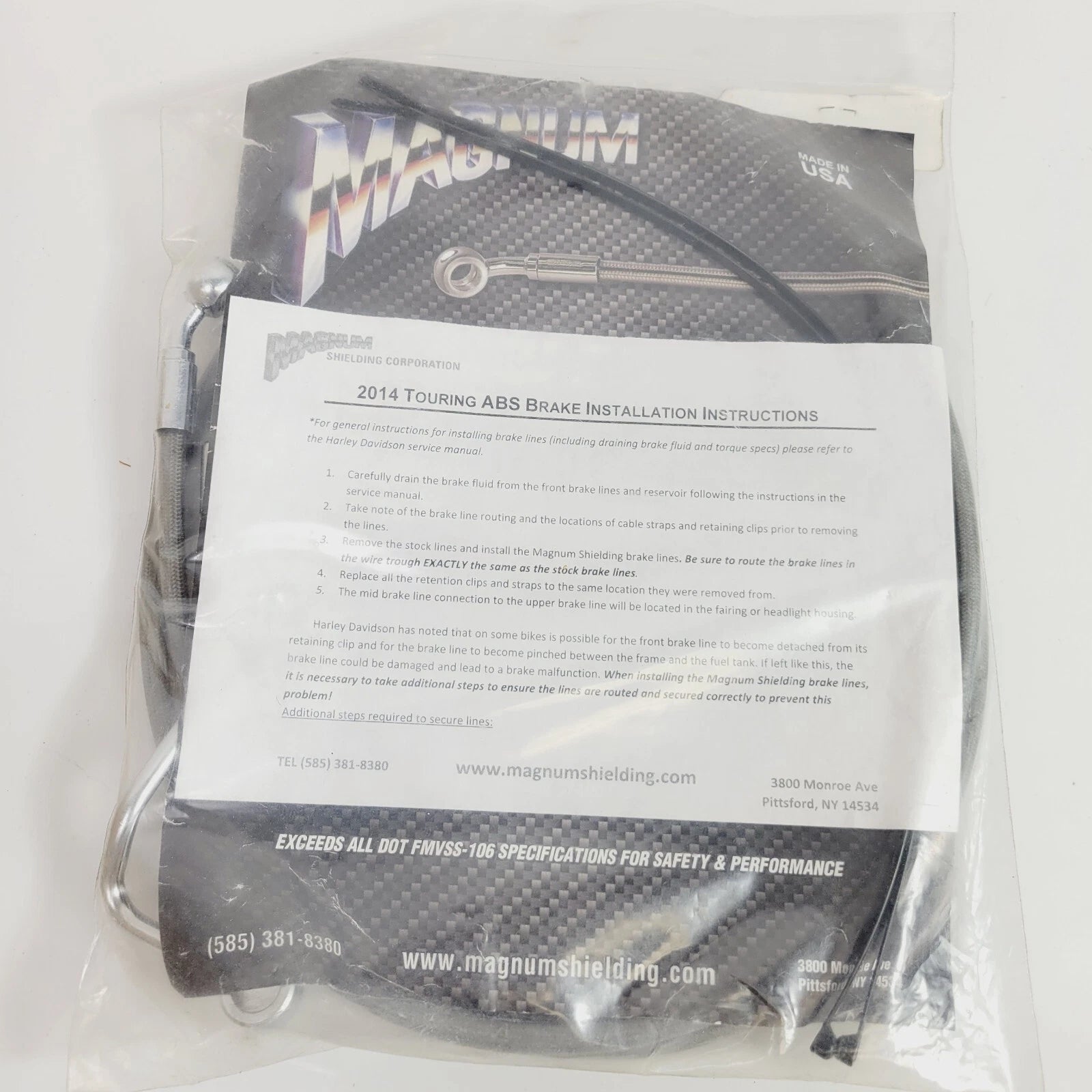 Magnum Stainless Upper Front Brakeline Kit for 10mm 1741-4990 SSC1401-70