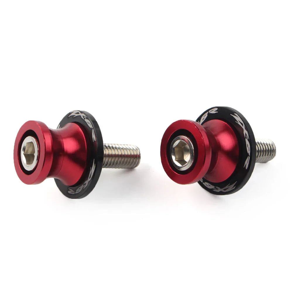 Red Swingarm Spools Slider Screws 10MM for KAWASAKI ZX6R (1998-2011)