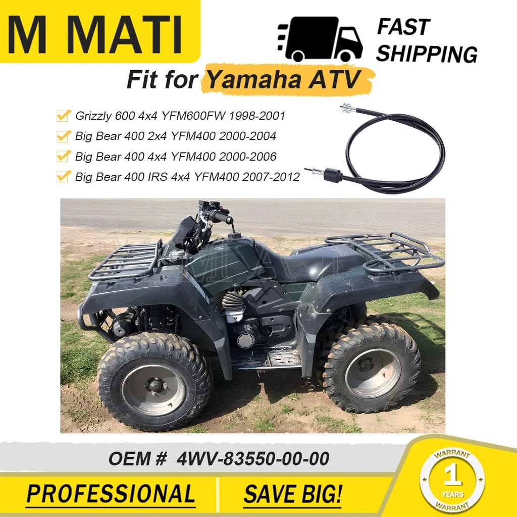 Speedometer Cable for Yamaha Grizzly 600 YFM600F (1998–2001) Big Bear 400 (2000–2012)