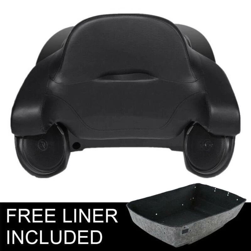 Matte Black Trunk Backrest Pad Speakers for Harley Street Glide (2014–2026)