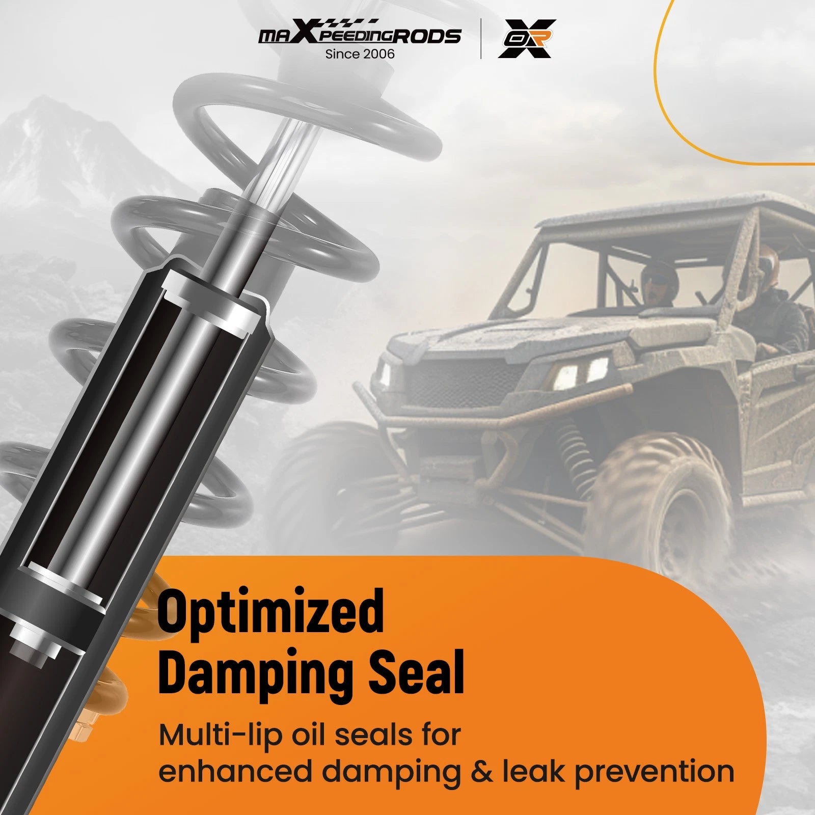 2X Front Shock Strut Absorber Kit for Arctic Cat 500 TRV 500 (2013–2020)
