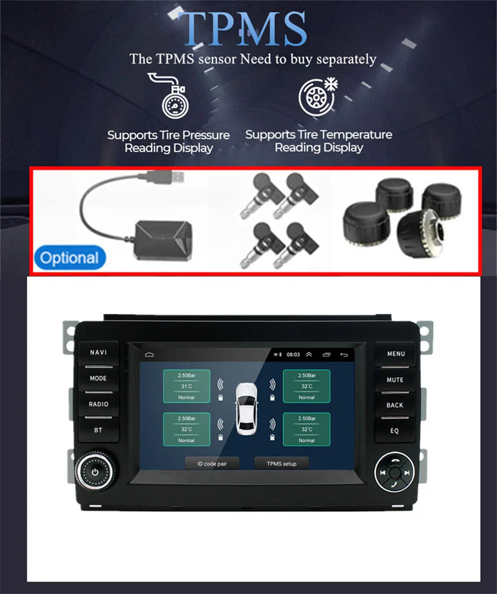 7" Android Stereo GPS Navigation for Benz Smart Fortwo (2005-2010)
