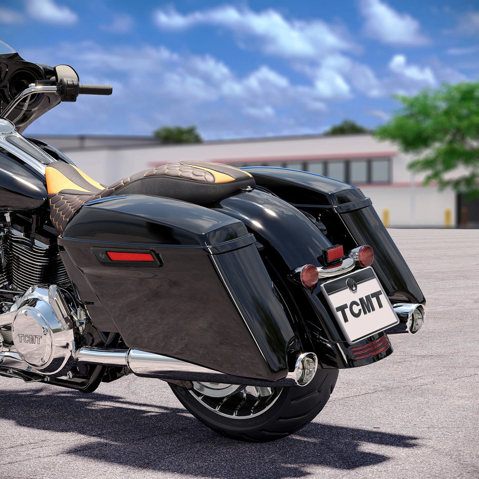 4" Stretched Hard Saddlebags for Harley Touring CVO Street Glide (2014–2024)