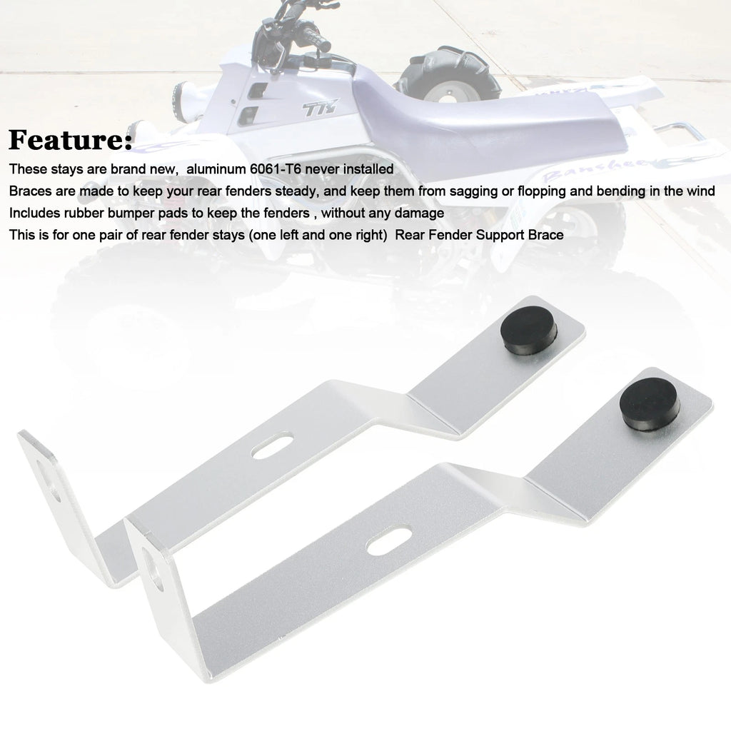 Billet Rear Fender Brace Brackets for Yamaha Banshee 350 (1987–2006)