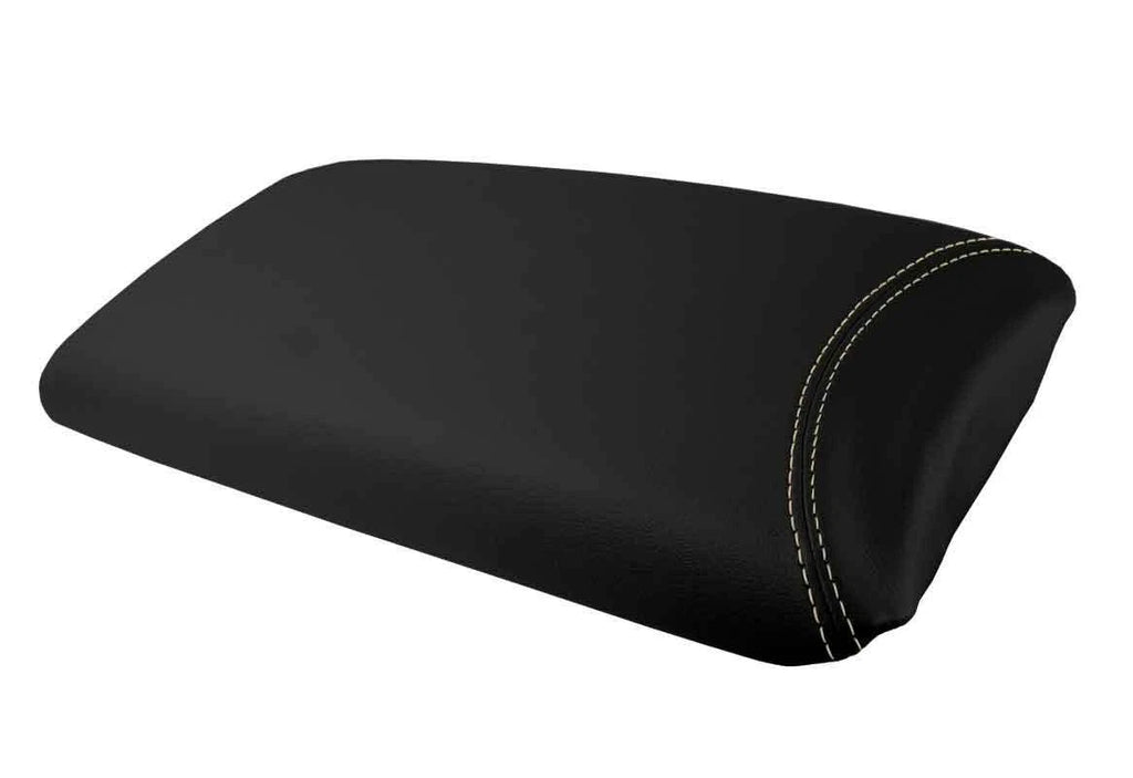 Leather Console Lid Armrest Cover for Lexus LS460 (2007–2016) Beige Stitch