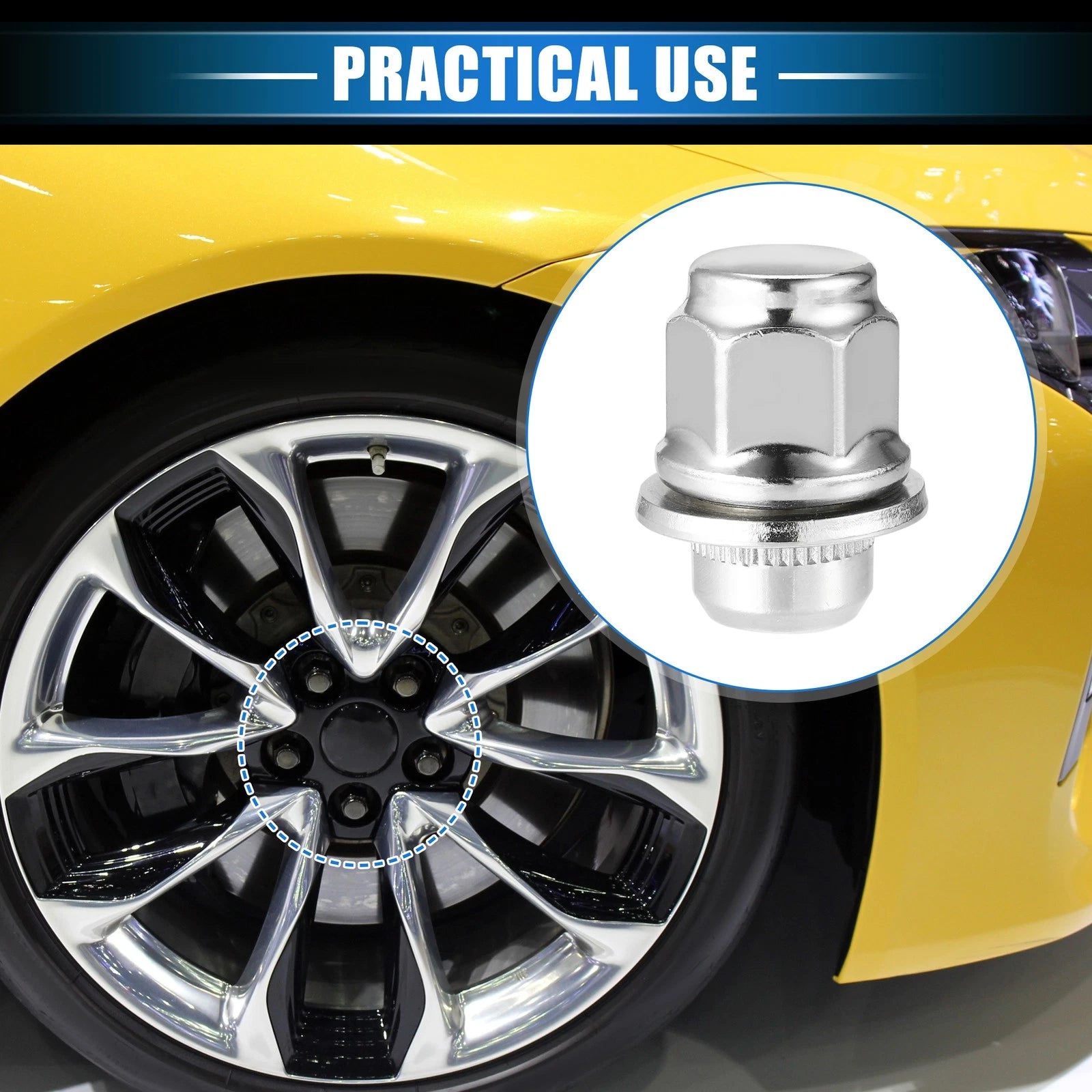 10X Wheel Lug Nuts for Lexus LS460 LC500 (M12x1.5)