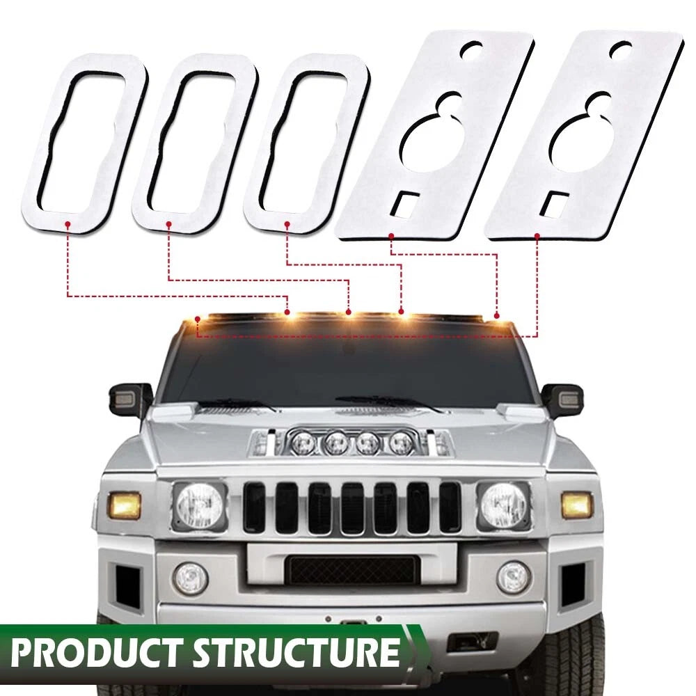 Set of 4 Cab Marker Roof Lights Gasket Seal for Hummer H2 (2003–2009)
