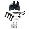 Set of 4 Denso Ignition Coil Wires & NGK Platinum Spark Plugs for Ford Fiesta (2011–2019)