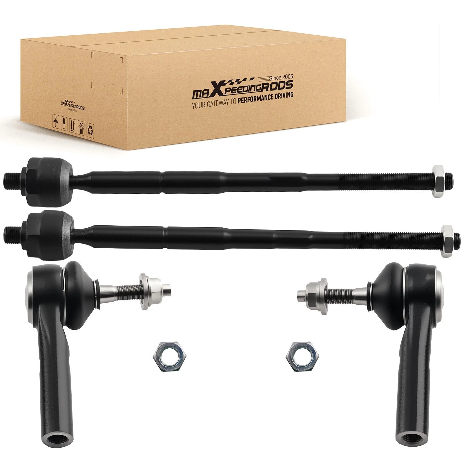 Front Inner Outer Tie Rod Ends Links Kit for Dodge Journey Sebring (2009–2020)