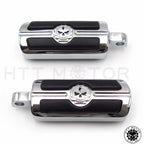 Chrome Skull Foot Pegs for Harley Davidson Softail Dyna Glide Sportster