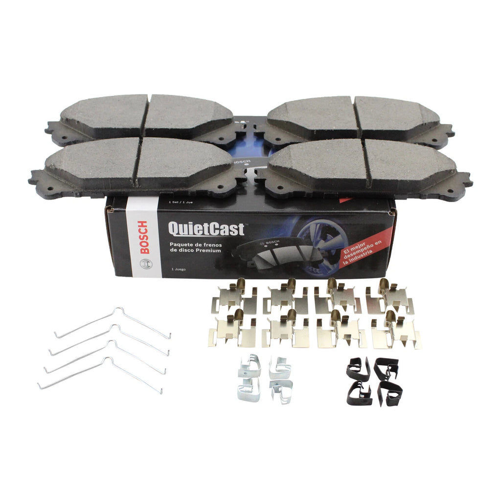 Set of 4 Bosch QuietCast Front Ceramic Disc Brake Pads for RX350 RX450h Camry Sienna (2007–2021)