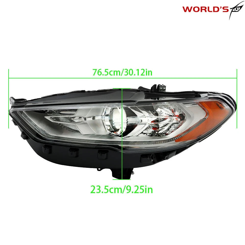 Projector Front Headlights for Ford Fusion (2017–2019) Halogen LED DRL