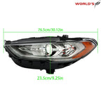 Projector Front Headlights for Ford Fusion (2017–2019) Halogen LED DRL