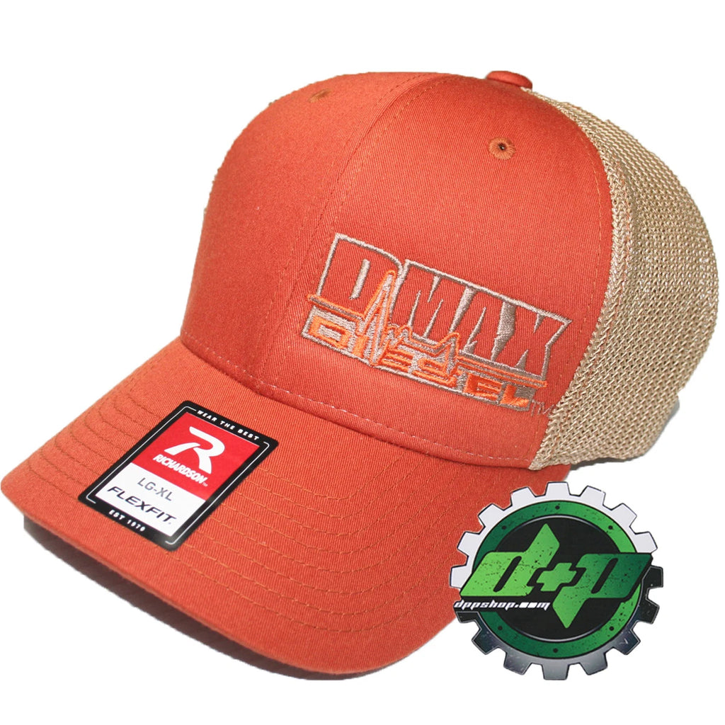 Flexfit Hat for Duramax Diesel DMAX Truck (L/XL, Burnt Orange, Mesh Back)